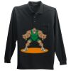 Long Sleeve Silk Touch Polo with Pocket Thumbnail