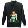Long Sleeve Silk Touch Polo with Pocket Thumbnail