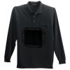 Long Sleeve Silk Touch Polo with Pocket Thumbnail
